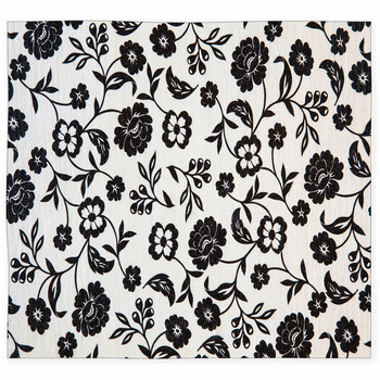 Black and white floral Area Rugs & Custom Size Floor Mats