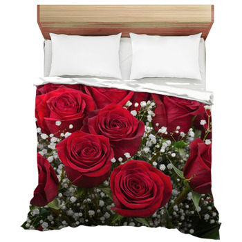 Red floral Comforters, Duvets, Sheets & Sets | Custom