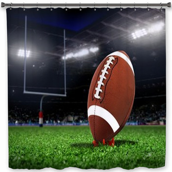 Football Shower Curtains, Bath Mats, & Towels Personalize