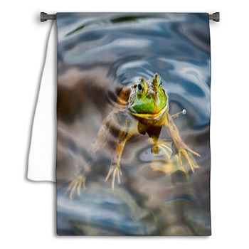 Frog Portrait While Looking At You Towel