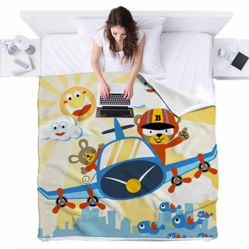 Kids Aircraft Fighter Fleece Throw Blanket for Boys Children Airplane  Sherpa Blanket Aircraft Flying Fuzzy Blanket for Sofa Bed Couch Modern  Luxury