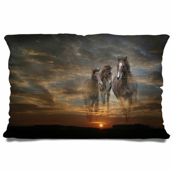 Galloping Horses Pillow Case/Sham