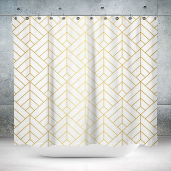 Classic geometric Shower Curtains, Bath Mats, & Towels Personalize