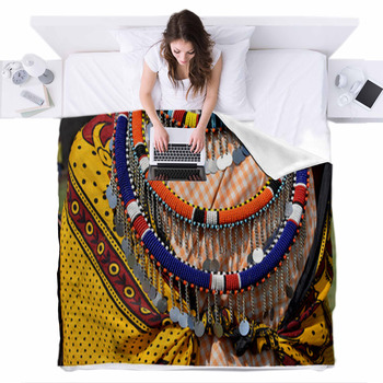 Gioielli Africani Fleece Bed Cover