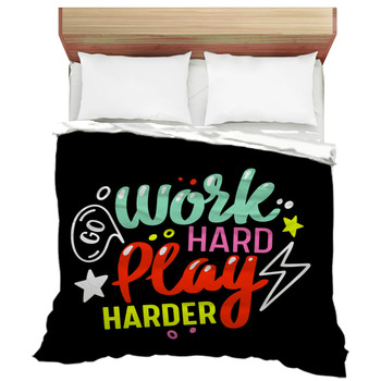 Video Games Work Hard Play Harder Gamer Poster