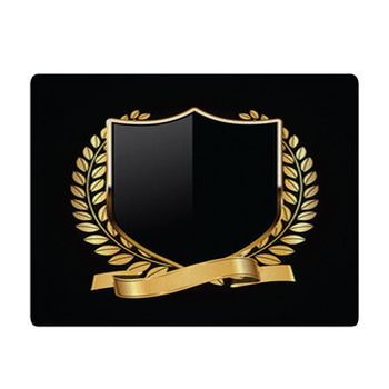 Gold And Black Shield With Gold Laurels Bath Mat