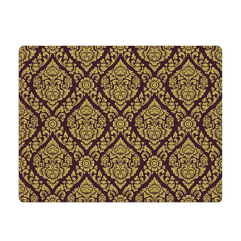 Gold And Brown Lai Thai Pattern Thai Bath Mat