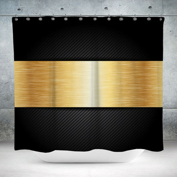 Gold Background Custom Size Shower Curtain