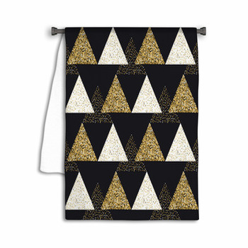 Gold Glitter Confetti Seamless Vector Pattern Towel