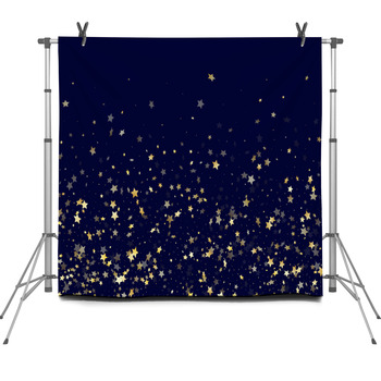 Blue and gold Photo Backdrops | Available in Super Large Custom Sizes
