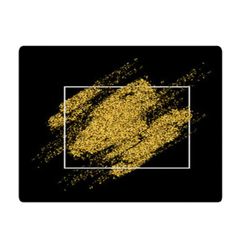 Gold Sparkles On Black In Frame Golden Glitter Bath Mat