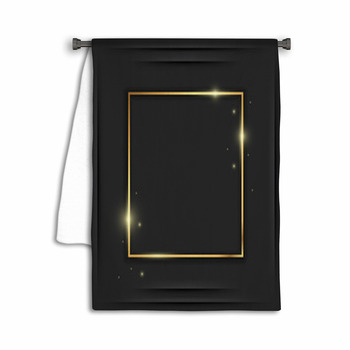 Gold Square Frame Or Golden Luxury Rectangular Towel