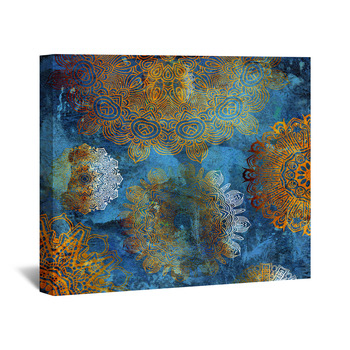 Blue and gold Wall Decor in Canvas, Murals, Tapestries, Posters & More