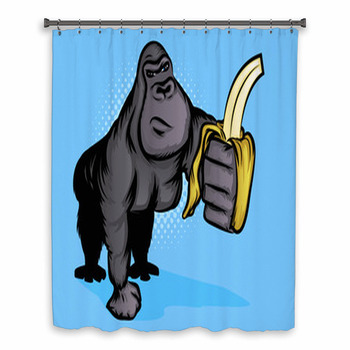 https://www.visionbedding.com/images/theme/gorilla-holding-a-banana-custom-size-shower-curtain-46986247.jpg