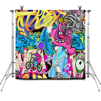 Graffiti Photographer Backdrops | Available in Very Large Custom Sizes