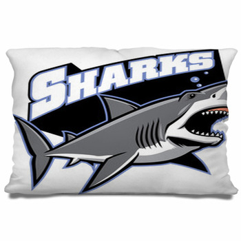 great white shark pillow