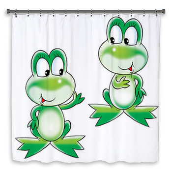 Green Frogs Custom Size Shower Curtain