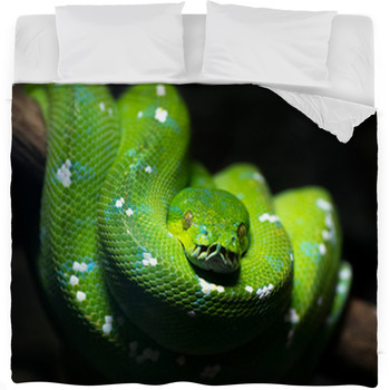 Green snake new products bed linen bed cover 3D digital printing
