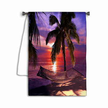 Tropical Sunset Shower Curtains Bath Mats Towels Personalize