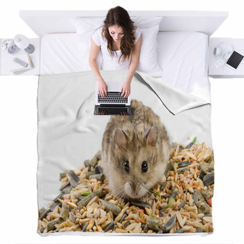 Hamster Fleece Blanket Throws Free Personalization