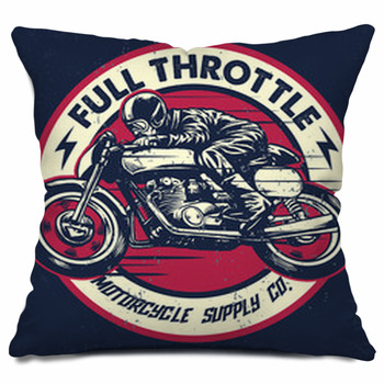 Throw Pillow Cafe Racer motorcycle 