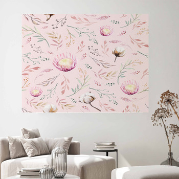 Modern Floral Wall Stencils - Painting DIY Flower Wallpaper Designs