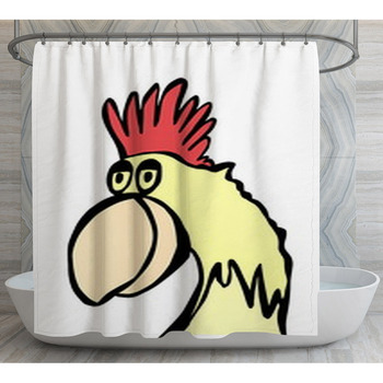 Hand Drawn Rooster Shower Curtain