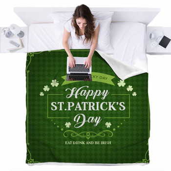 st patricks day fleece blanket