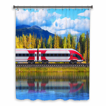 Train Shower Curtains, Mats, & Towels Personalize