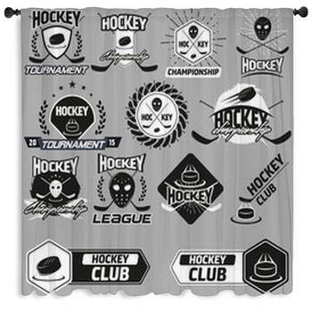 Hockey Label Set Custom Size Valance