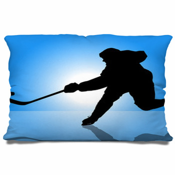 Born to play hockey Pillow blue lines