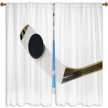 Hockey Sport Custom Size Window Curtain