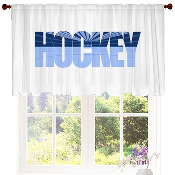 Hockey The Word With The Image Of Custom Size Valance