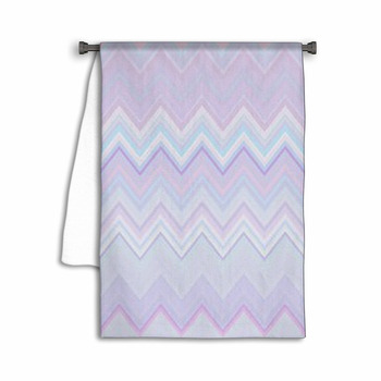 Holographic Chevron Zigzag Pattern Background Towel