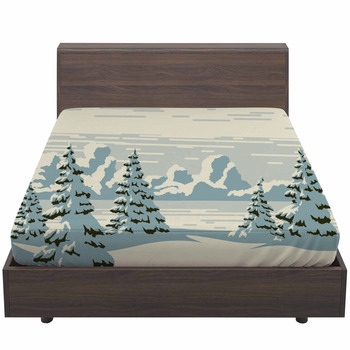 Beddingoutlet Forest Queen Bed Sheets One Piece Coniferous Tree