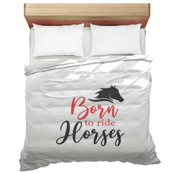 Horse Quote Lettering Typography Comforter