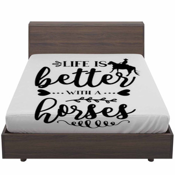 Horses Svg Design Bed Sheet