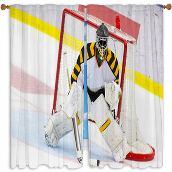 Ice Hockey Goalie Custom Size Window Curtain