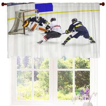 Ice Hockey Player During A Game Custom Size Valance