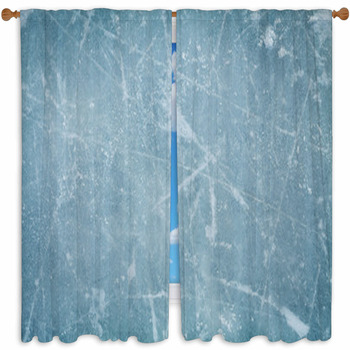 Ice Hockey Rink Background Or  Custom Size Window Curtain