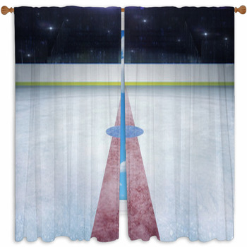 Ice Hockey Stadium Middle Custom Size Window Curtain