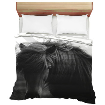 Icelandic Horse In The Wild Duvet Cover