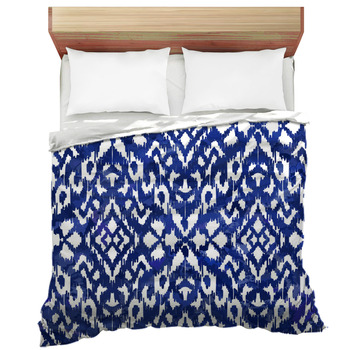 sugarsnap balinese ikat Duvet Cover by Huntleigh