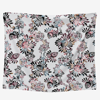 Black and white floral Custom Size | Available in Ultra Large Custom Sizes