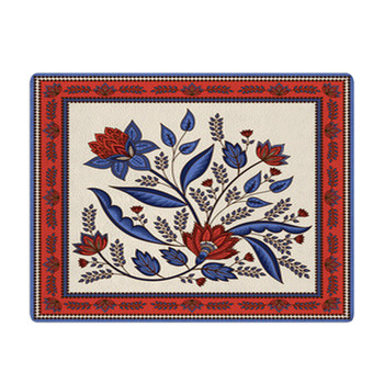 Indian Floral Paisley Pattern Vector Vintage Bath Mat