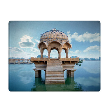 Indian Landmark Gadi Sagar Artificial Lake Bath Mat