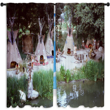 Indian Tepees Window Curtain