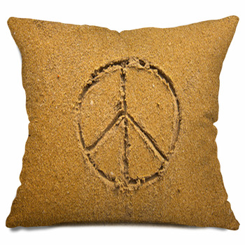 Peace Sign Throw Pillow