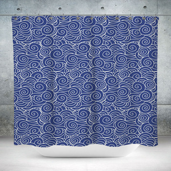 Japanese Chinese Traditional Custom Size Shower Curtain