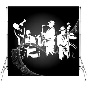 Jazz Photo Backdrops | Available in Ultra Large Custom Sizes